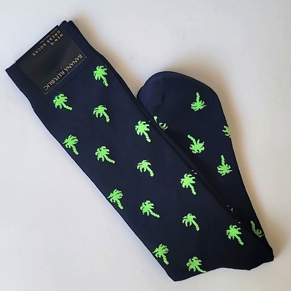 NWT Man's Banana Republic Dress Socks Preppy Navy, One Size - Picture 5 of 6